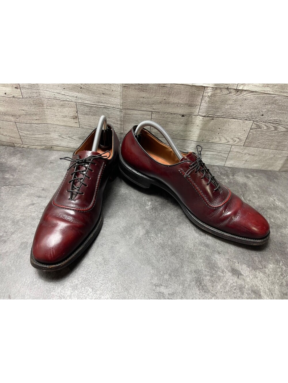 Allen Edmonds Belgium Dress Oxford Men Shoes Red 10 AAA Leather Lace Up Comfort